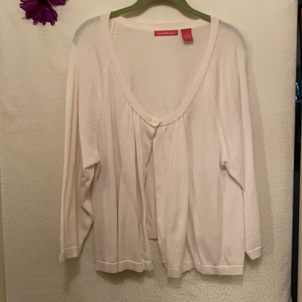 White cardigan from woman within Sz L (approx 16-18)
